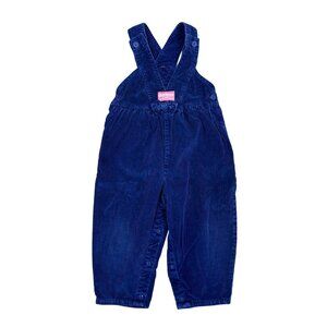 Vintage 90s Osh Kosh B Gosh Vestbak Navy Blue Corduroy Overalls 3T Made In USA